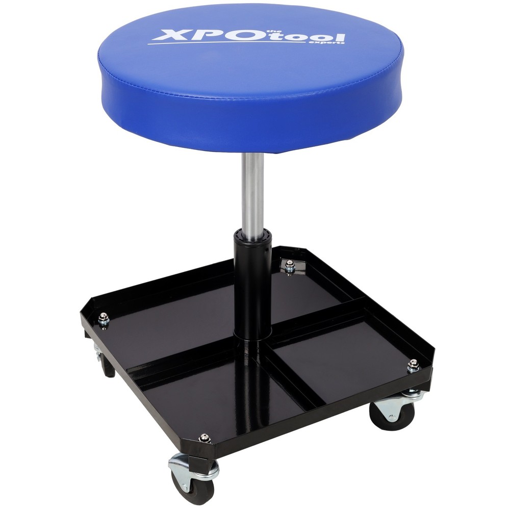 250LBS Rolling Pneumatic Creeper - Adjustable, Tool Tray