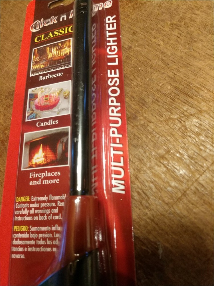 CLICK N FLAME, CHILD RESISTANT MULTI-PURPOSE REFILLABLE BBQ LIGHTER (2-LC-1)