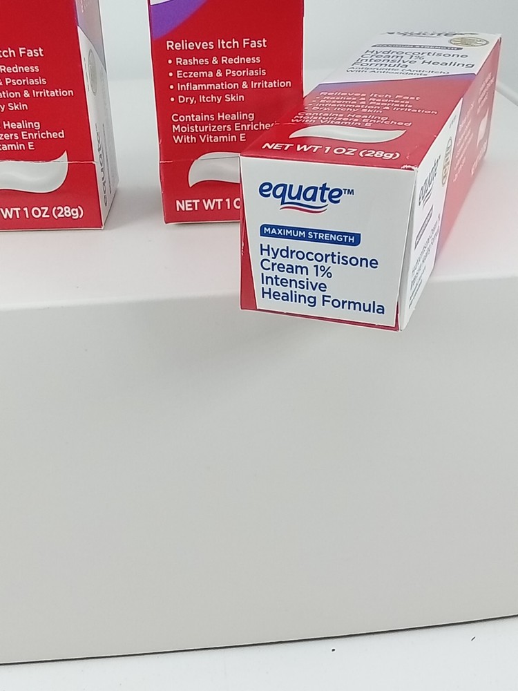 Equate Maximum Strength Hydrocortisone Cream, 1 oz Each, 3 PACK.