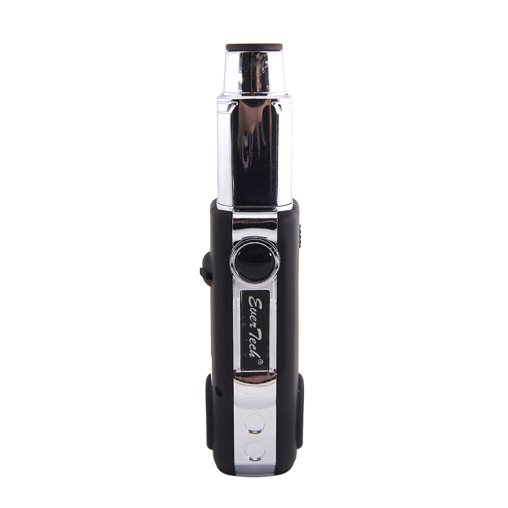 Big Torch Lighter Adjustable Refillable Red Black Blue Silver W/Pouch IMPERFECT