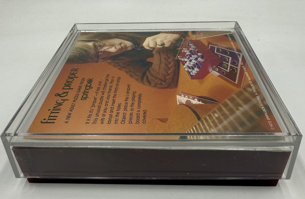 Sid Sackson Fitting & Proper Puzzle-Game 1973 Springbox - Hallmark Cards