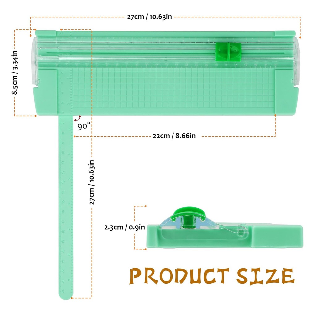 Mini Cutter, Straight Small Trimmer with Side Ruler for Scrapbooking Craft, ,...
