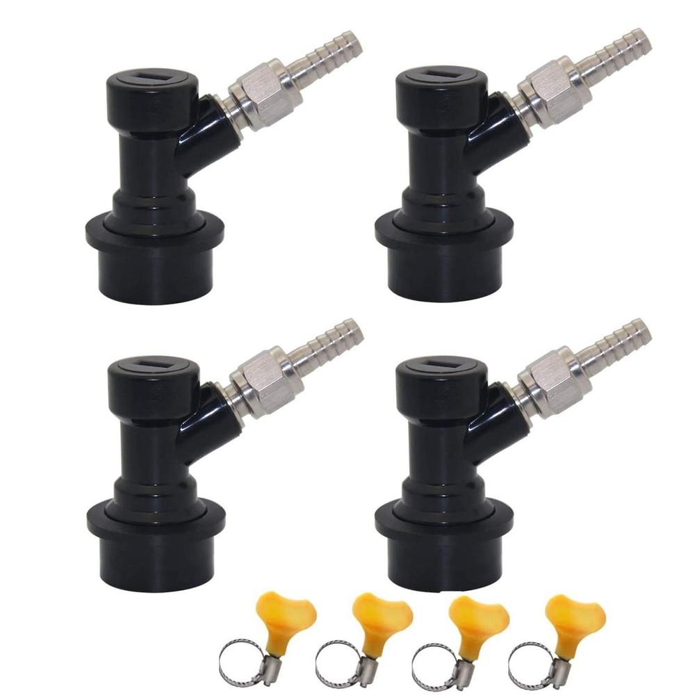 Ball Lock Quick Disconnect Set 4PCS 1/4 MFL 3/16" Swivel Nuts Homebrew