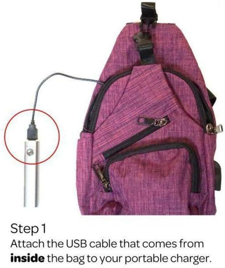 NuPouch Daypack Anti-Theft Backpack Large Plum.