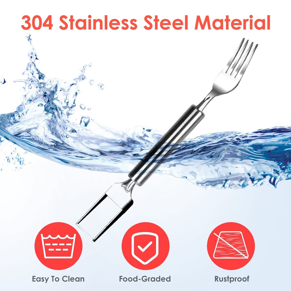 5Packs Watermelon Cutter Slicer Fork Stainless Dual Head Fruit Cutting Fork Tool