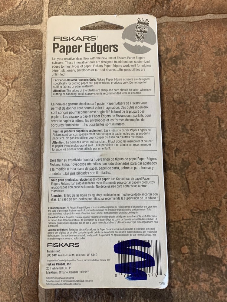 Vintage Fiskars Paper edger: Spindle Pattern