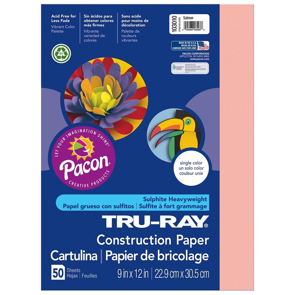 Tru-Ray Construction Paper 9x12" Salmon