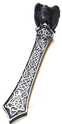 10" Raven incense holder