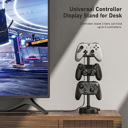 Headphone Controller Storage Stand Holder with Anti Controller Holder 3 Tiers