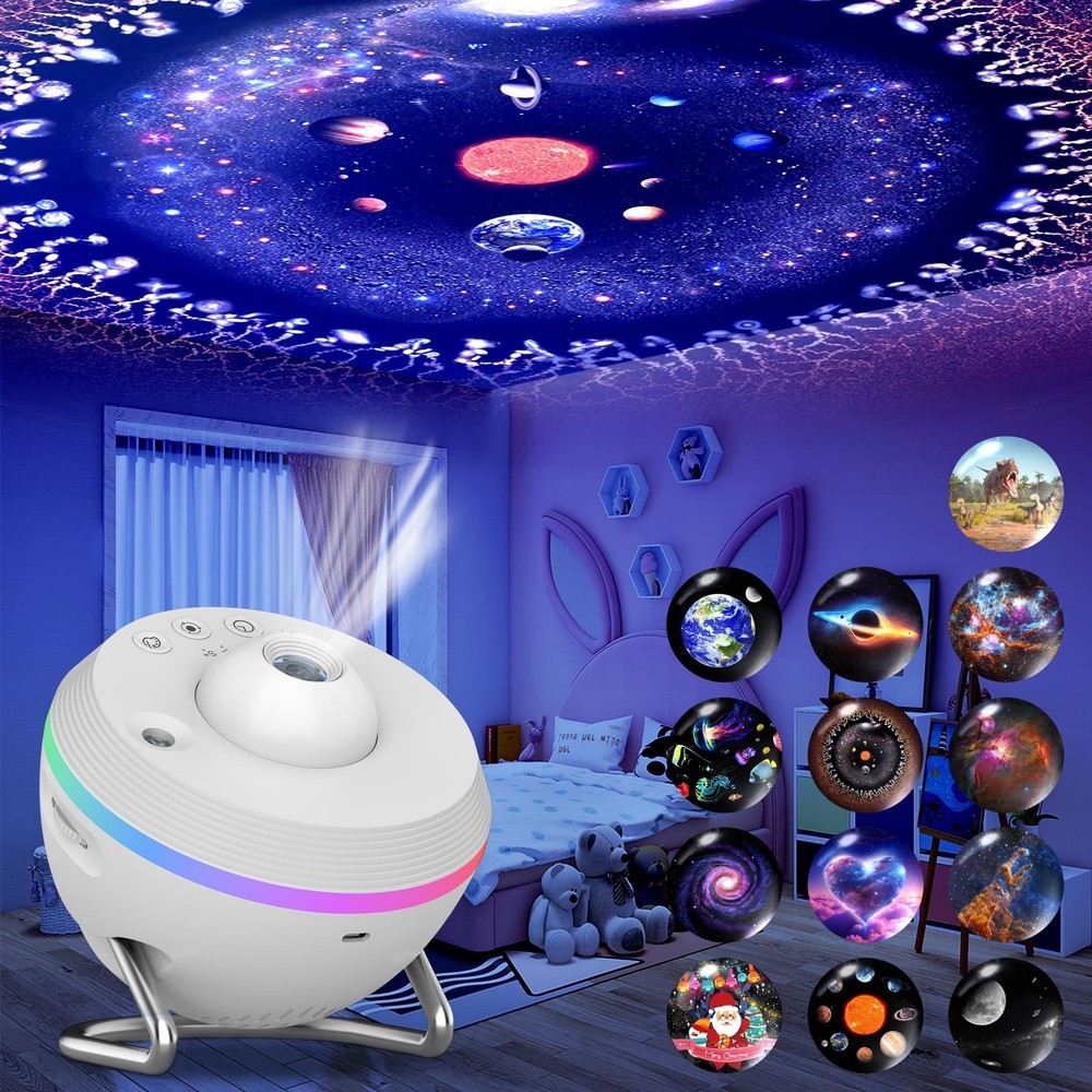 Galaxy Projector for Bedroom, Star Projector Galaxy Light with Dynamic Meteor...