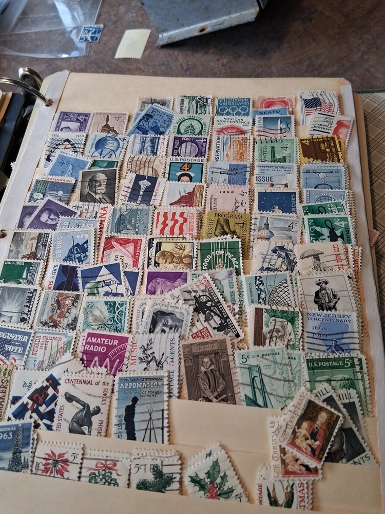 5000 + Stamps Post Marked 1 To 13 Cent