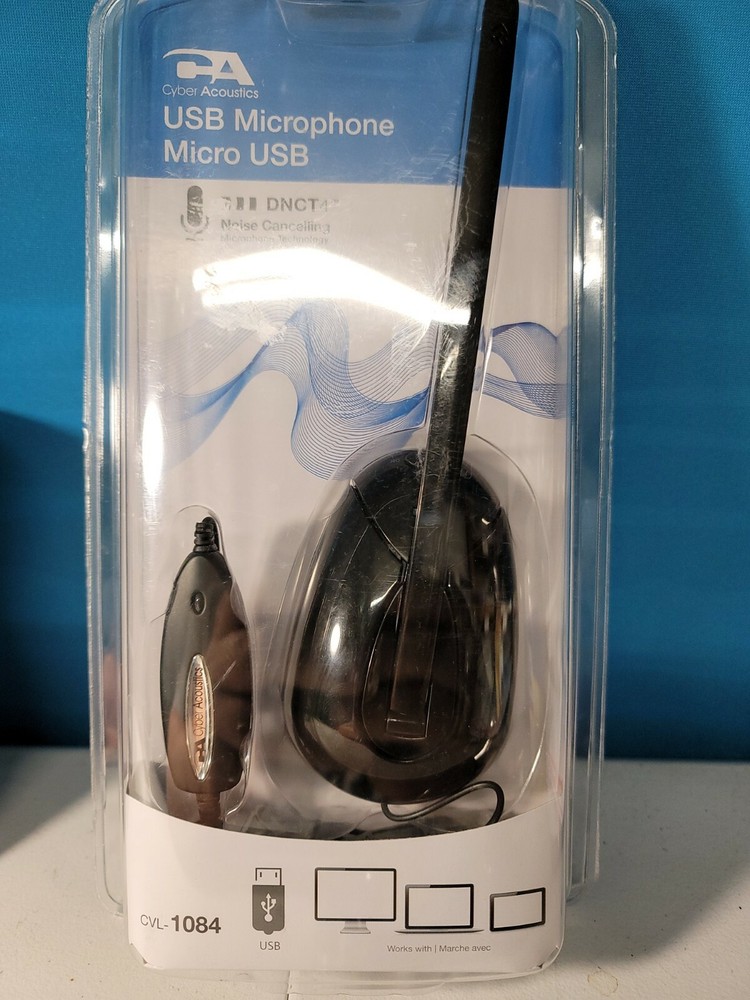 cyber acoustics usb microphone.  complete in package.  4C