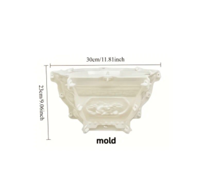 Concrete Planter Garden Mold Hexagonal Cement Flower Pot Planter Backyard
