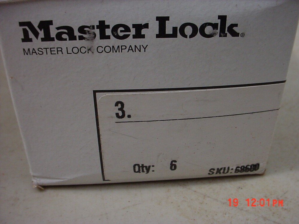 Box of 6 -Master Lock 3KD 1-1/2 Laminated Padlock