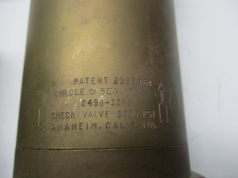 CIRCLE SEAL 249B-12PP VALVE UNMP