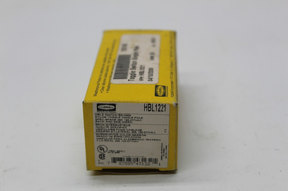 HUBBELL HBL1221 SWITCH BROWN NSMP