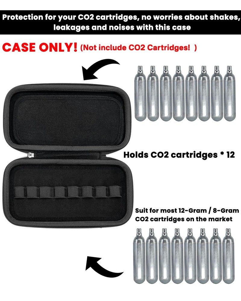 RAIACE CO2 Cartridges Storage Case Medium/Large, Hold 16pcs