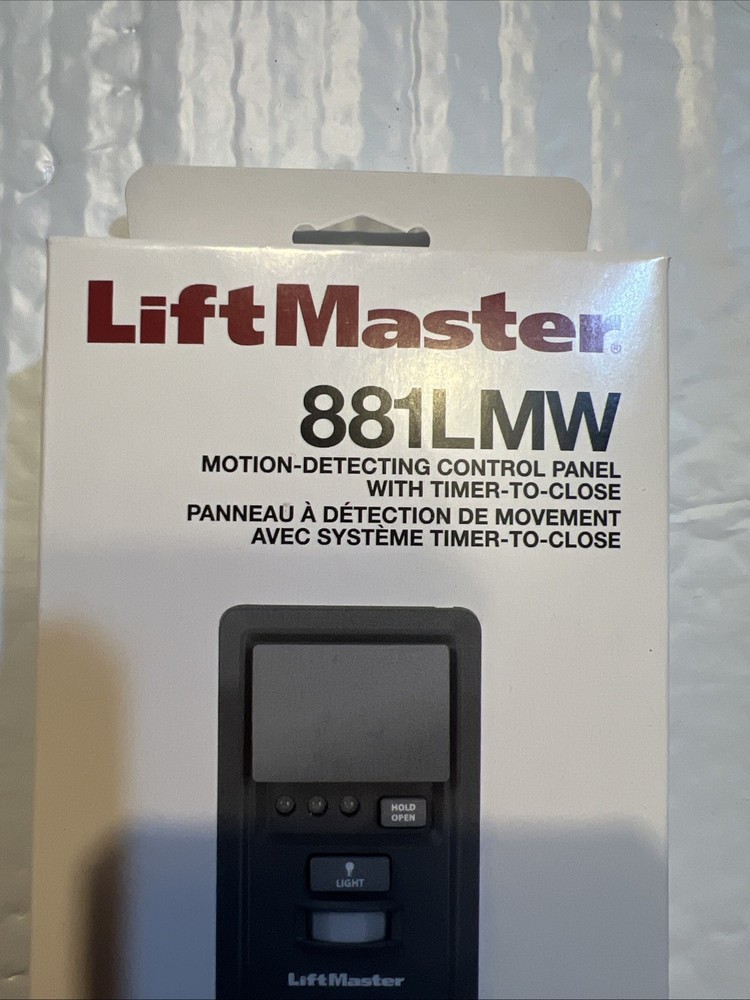 Liftmaster 881LMW Motion Detecting Control Panel Push Button Light Switch