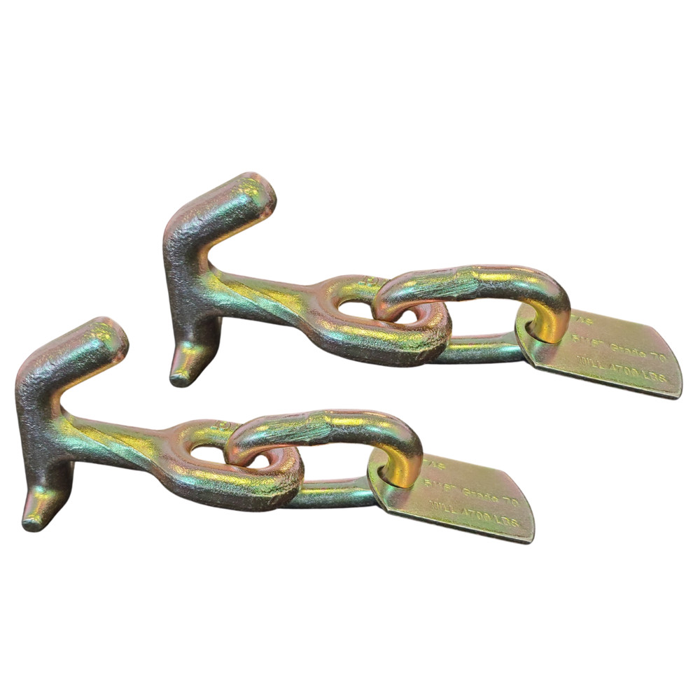 2 Pack Heavy Duty G70 TJ Combo Cluster Hook Towing Tie-Down 4700 lbs WLL