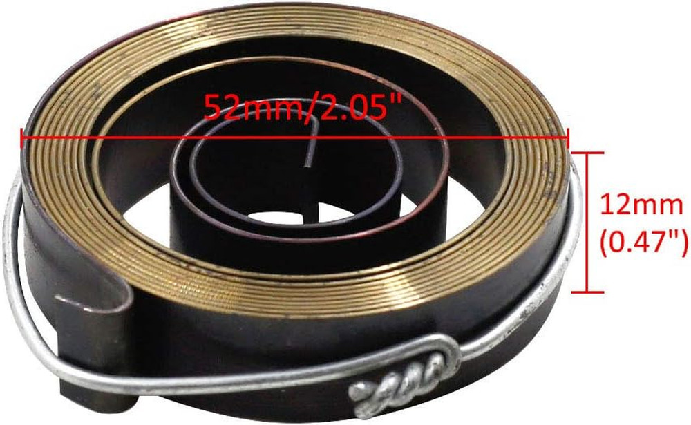 12mm/0.5" Width Drill Press Spring, Quill Feed Return Coil Spring Assembly - (1