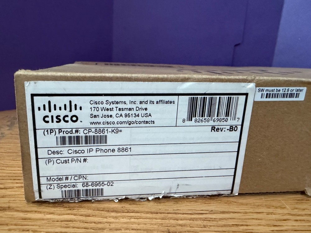 NEW OPEN BOX Cisco CP-8861-K9 8861 IP Phone *MISSING CABLES