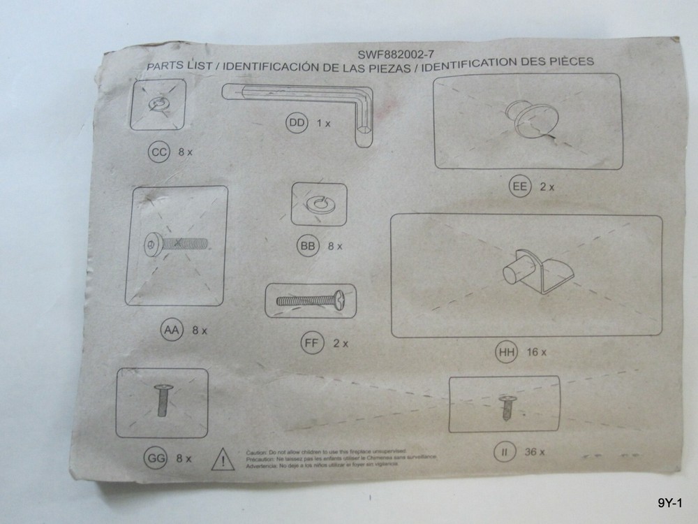 Replacement Hardware Kit For Well Universal Klamath Fireplace Mantle 191.8cm