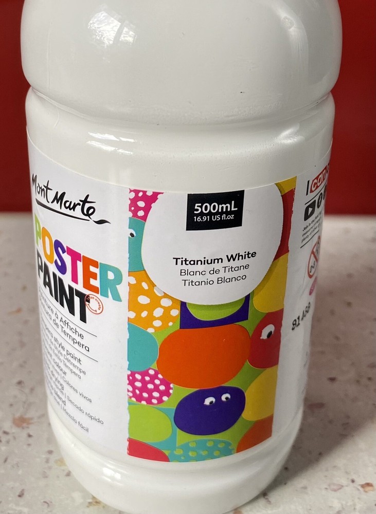 MONT MARTE POSTER PAINT 500ML - Titanium White