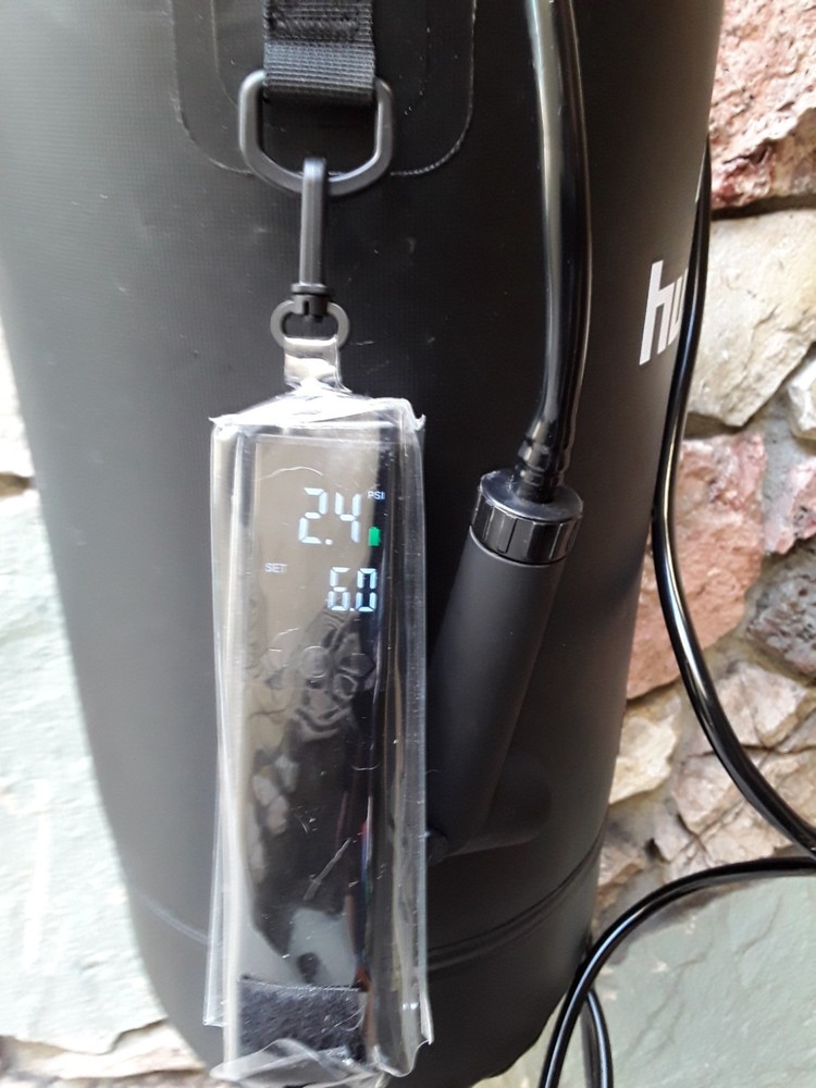 Portable Shower bag With Battery powered Pump