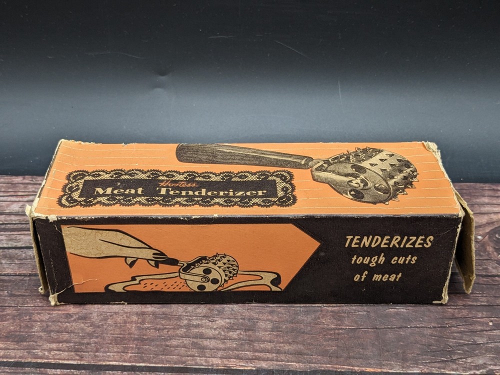 Hostess Meat Tenderizer Bakelite Handle Original Box Stainless Kitchen Gadget