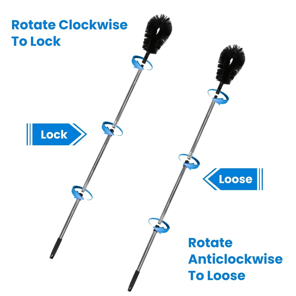 11.5FT Telescoping Gutter Cleaning Brush Tools Extendable Rain Gutter Cleaner