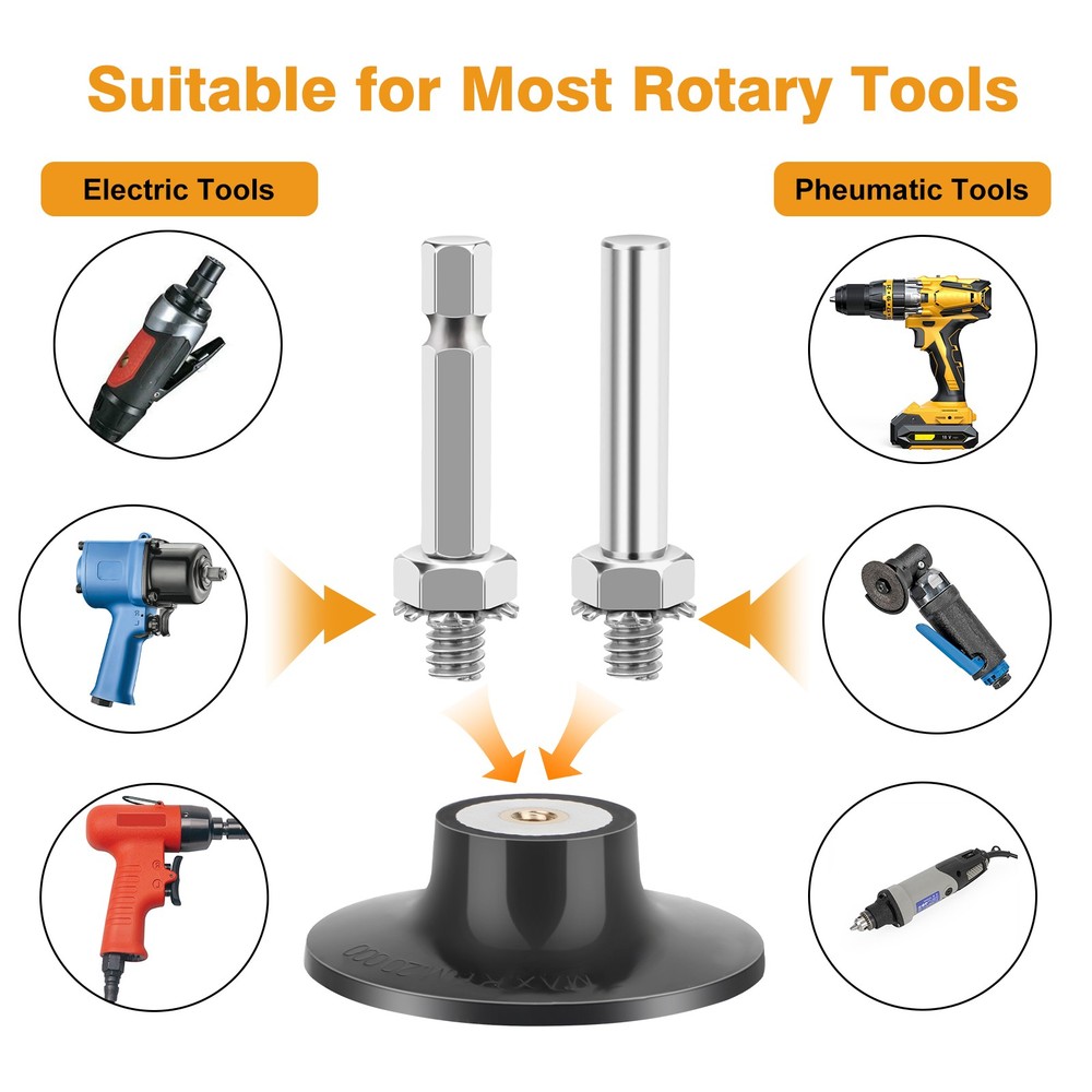 53PCS 3 inch Sanding Disc Roll Lock Quick Change Disc Surface Conditioning Disc