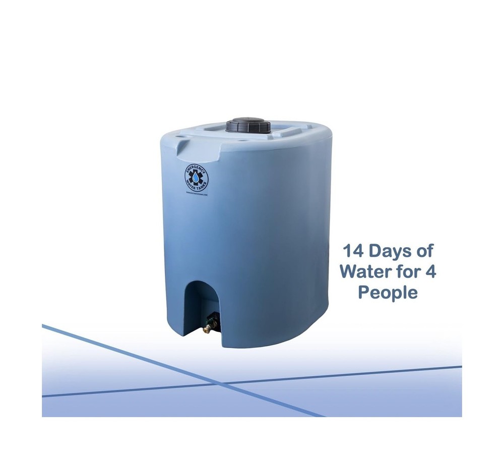 55 Gallon Stackable Emergency Water Storage Tank for Long-Term Drinking Water...