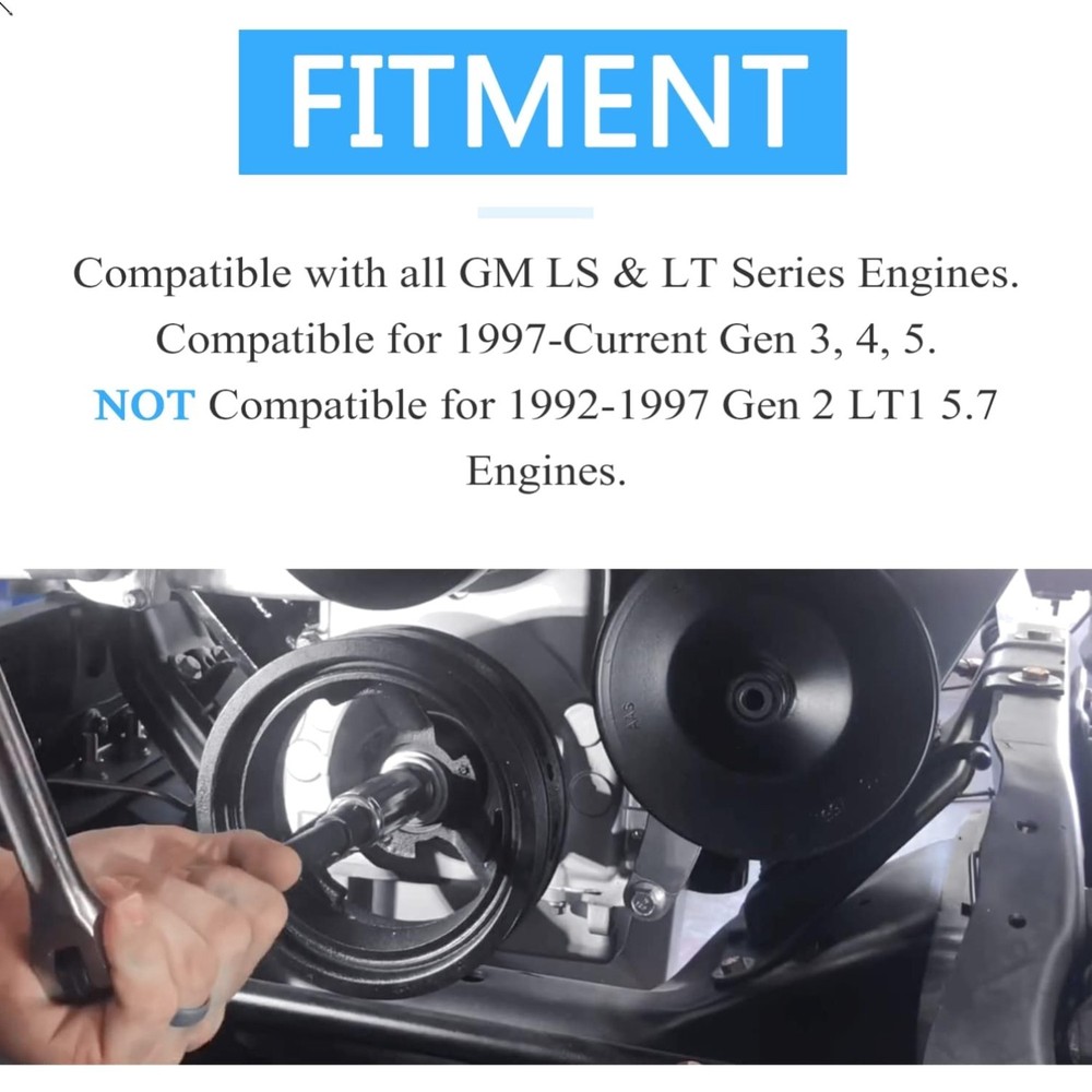 Professional Crank Install Tool - Harmonic Balancer Puller for GM LS LT Engines