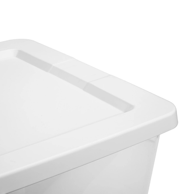 (2 pack) Sterilite Small Storage Bin, 28 Quart Clear Plastic Storage Container