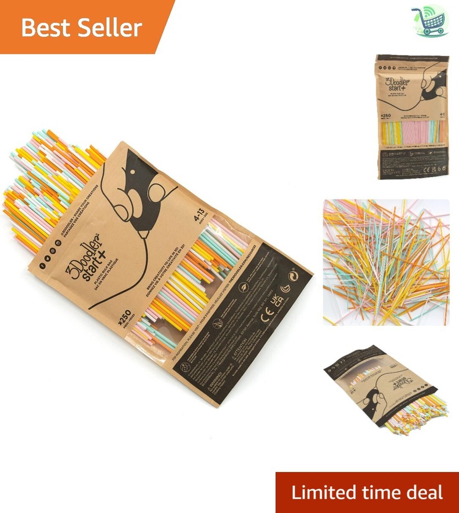 Interactive Start 3D Pen Refill Bag: 250 Strands & App Access for Fire & Ice Fun