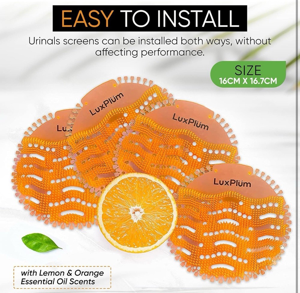 Urinal Screen Deodorizer Anti-Splash Mat, 10-Pack - NEW