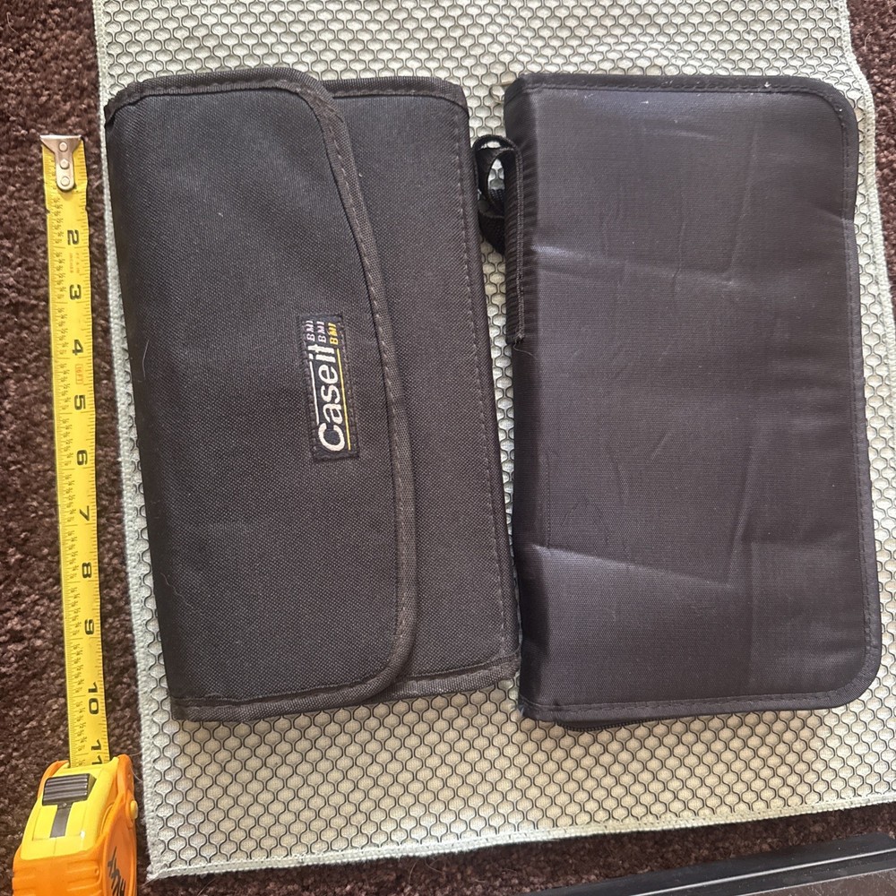 Case-IT DJ CD Holder Black Nylon Fold & Zippered Carrying Case w/Handle 2 Kinds