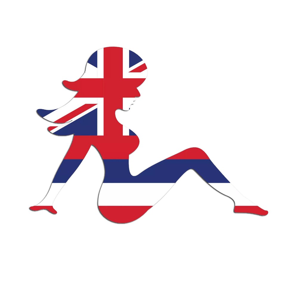 Hawaii Mudflap Girl Sticker Decal