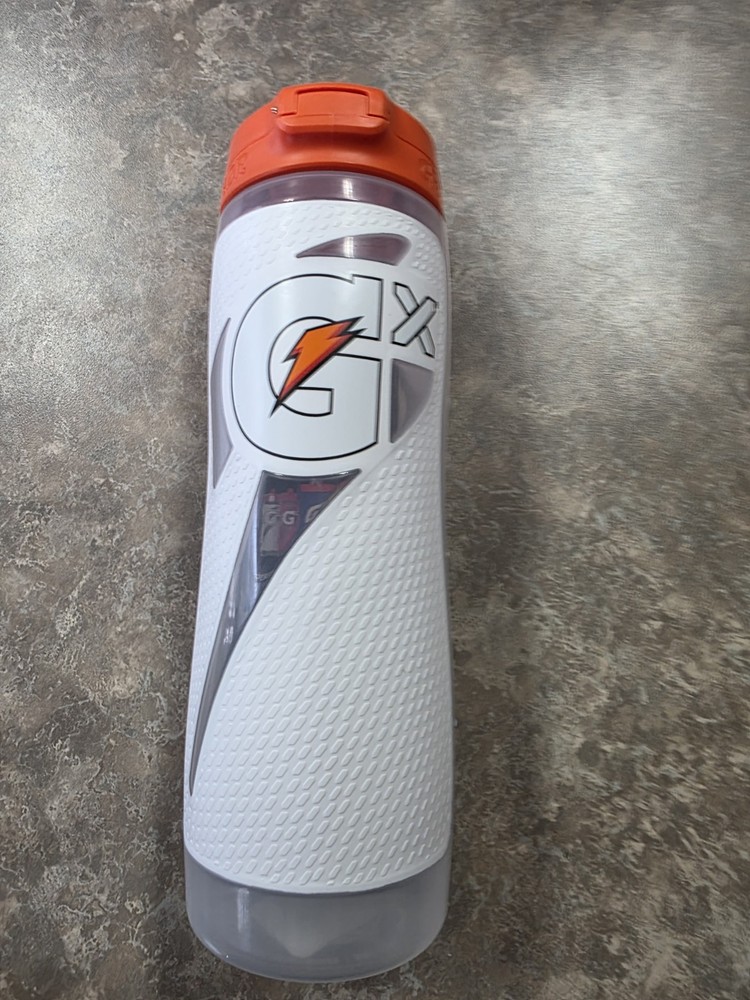 Gatorade Gx Hydration System Non-Slip 30oz Squeeze Water Bottle White