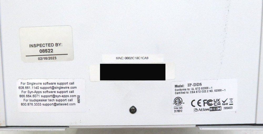 AtlasIED IPX IP-DDS POE+ LCD Endpoint * NO MOUNT PLATE,, Basic Tests,, Updated