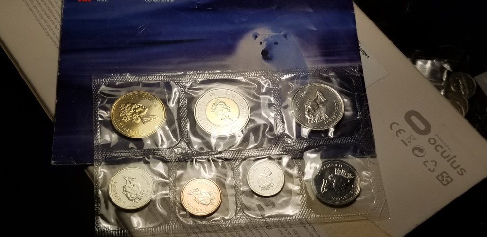 1999 Mint Proof Like Set Canada Coins Set.
