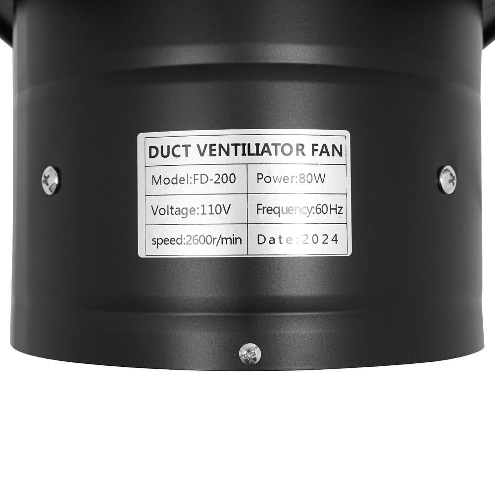 8" Wall-Mounted Exhaust Fan with Backdraft Damper for Kitchen Ventilation