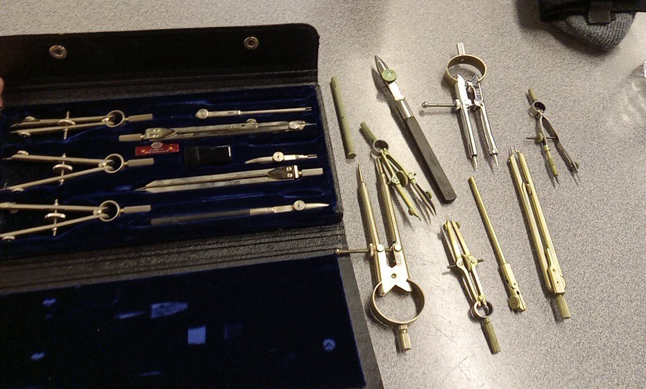 Post 1145C Drafting Tools Set Made In Germany PLUS VARIOUS OTHERS AS SHOWN. NICE