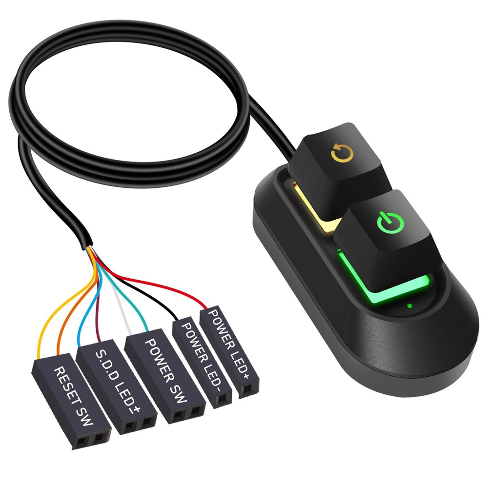 Desktop Computer Power SwitchExternal Remote Start PC Motherboard Power On Of...