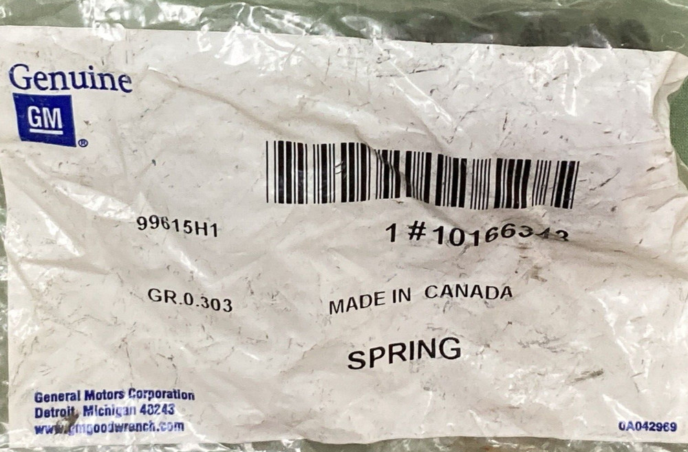 NEW GENUINE GM 10166343 Spring, Valve *Green Inside Diameter