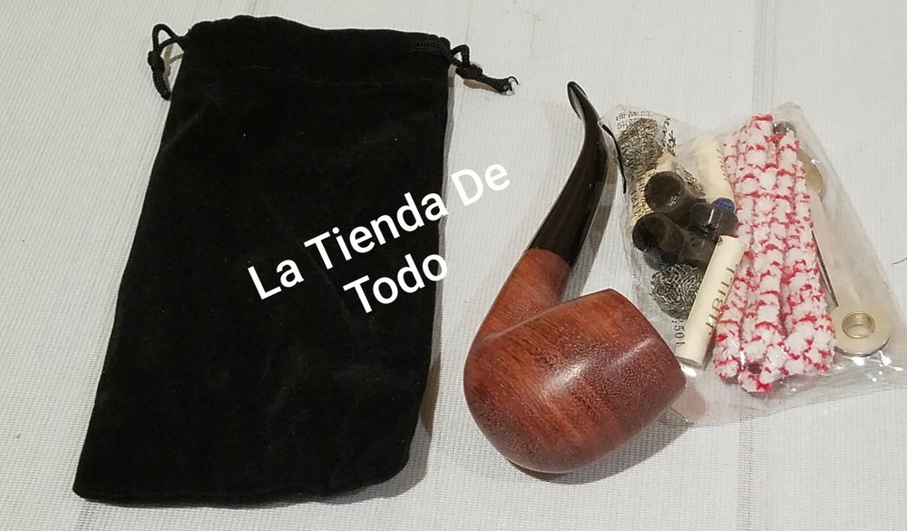 NICE EBONY WOOD BENT PIPE HAND MADE SET OR KIT READ