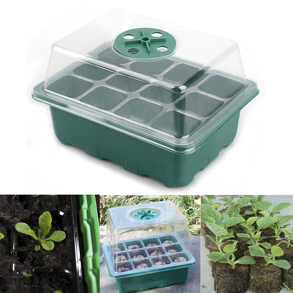 5 10 Pack Seed Starter Tray Seedling Tray Humidity Adjustable Plant Starter Kit