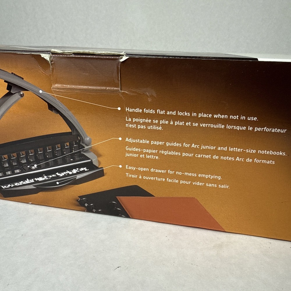 Staples Arc System 11-Hole Desktop Punch, 8-Sheet Capacity, Model 40836 EUC