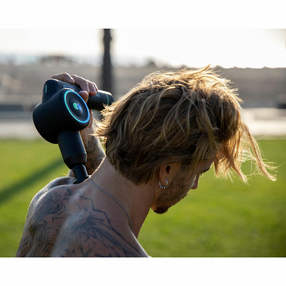 Reathlete FOLD Interchangeable Folding Percussion Massage Therapy Gun, Black