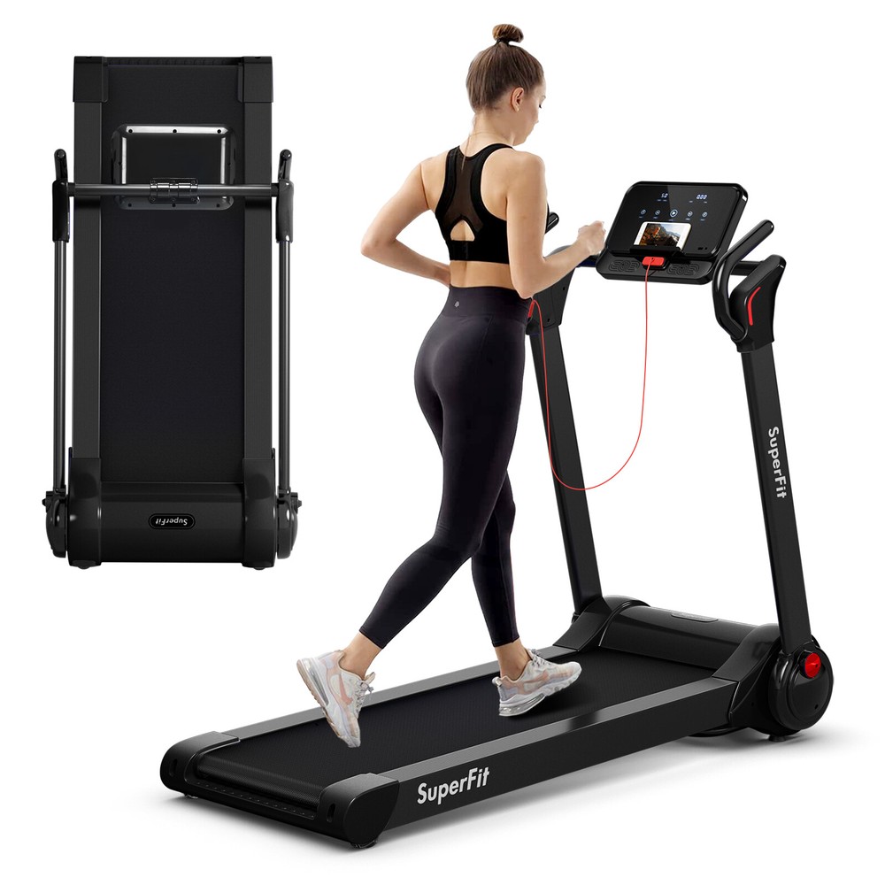Costway Folding 2.25HP Electric Treadmill Running Machine APP Control Bluetooth